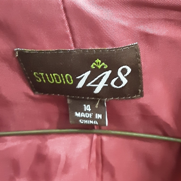 STUDIO 148 WOMENS SUEDE JACKET SIZE 14 - Picture 7 of 9